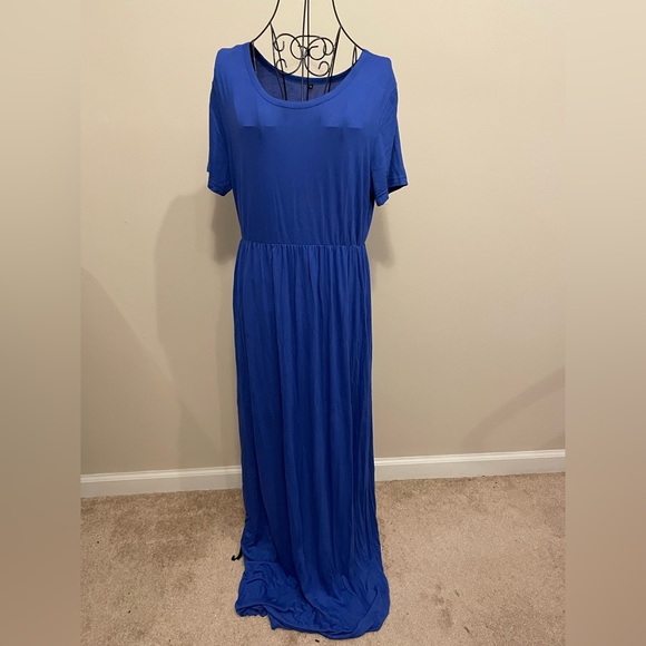 Source Unknown Dresses & Skirts - Unbranded Simple Blue Tshirt Maxi Dress Size XL